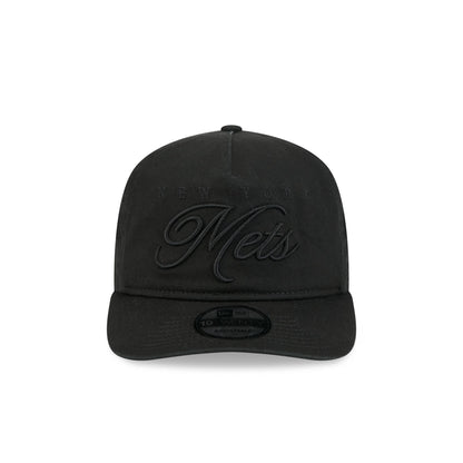 New York Mets All Black Scripted 19TWENTY Adjustable Hat