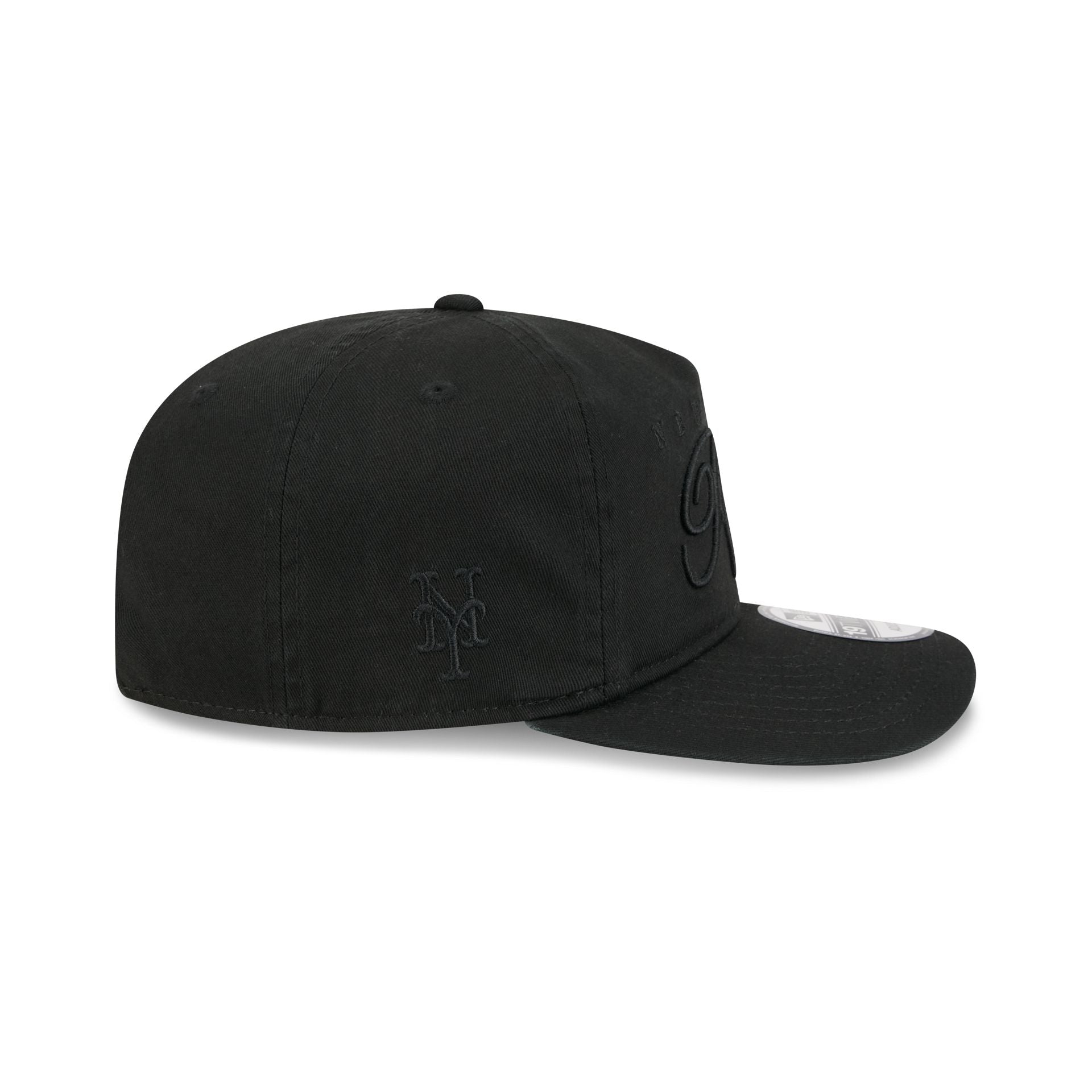New York Mets All Black Scripted 19TWENTY Adjustable Hat