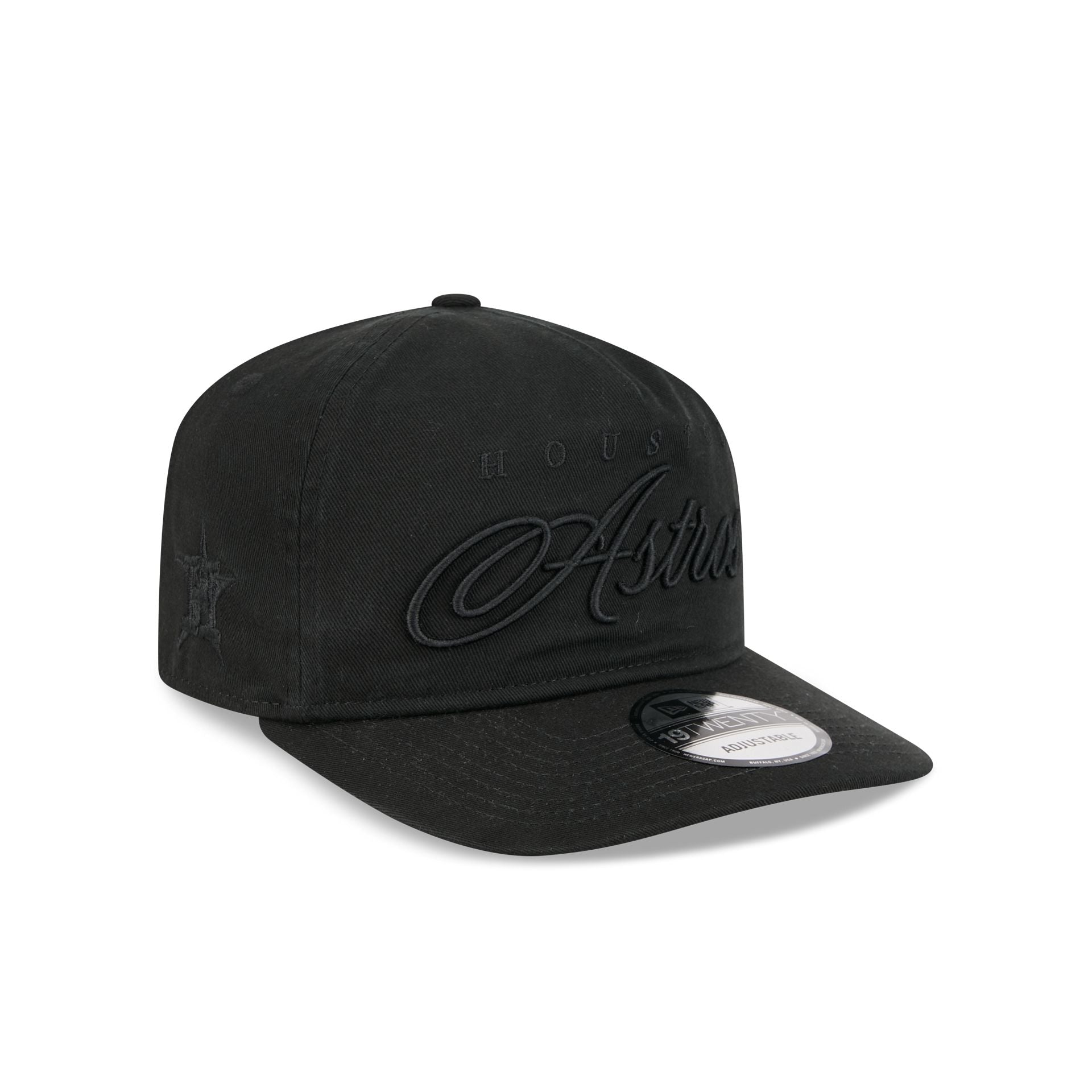 Houston Astros All Black Scripted 19TWENTY Adjustable Hat