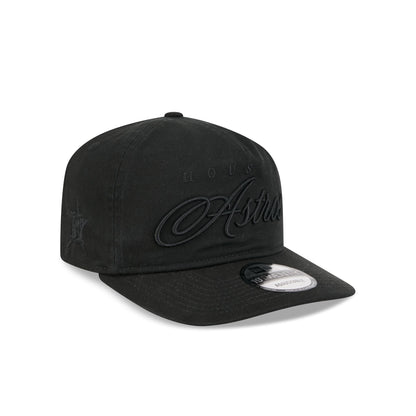 Houston Astros All Black Scripted 19TWENTY Adjustable Hat