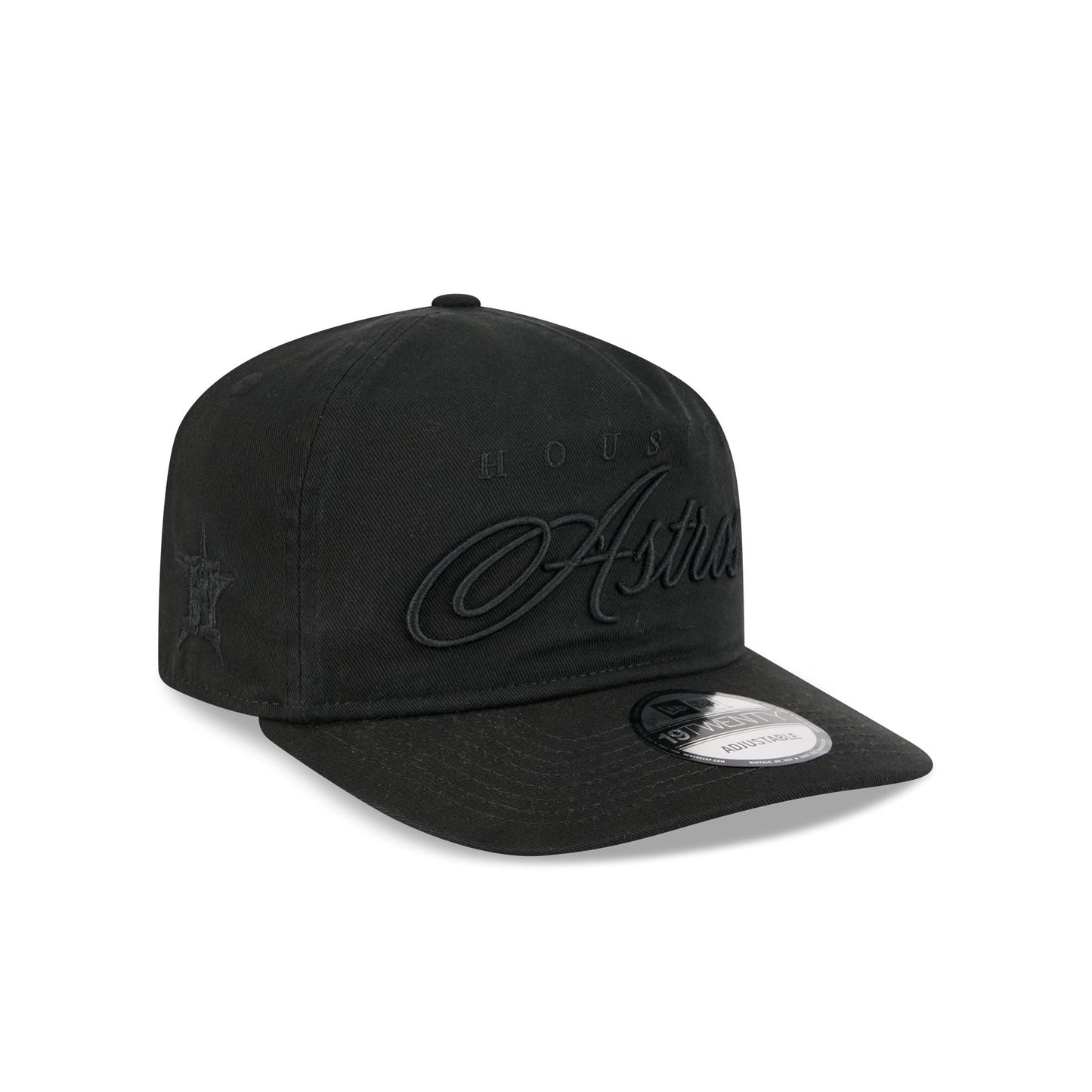 Houston Astros All Black Scripted 19TWENTY Adjustable Hat