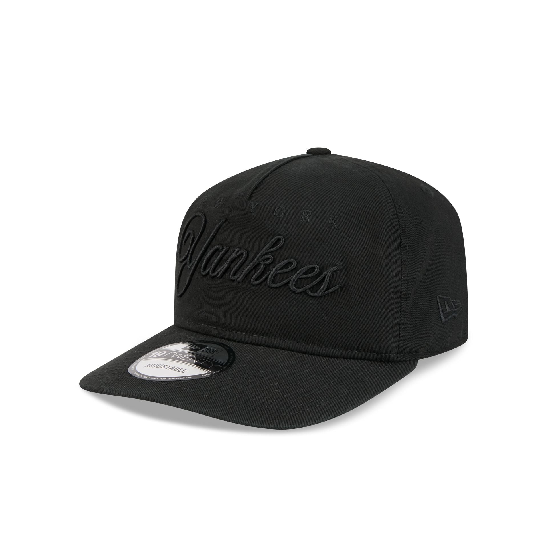 New York Yankees All Black Scripted 19TWENTY Adjustable Hat