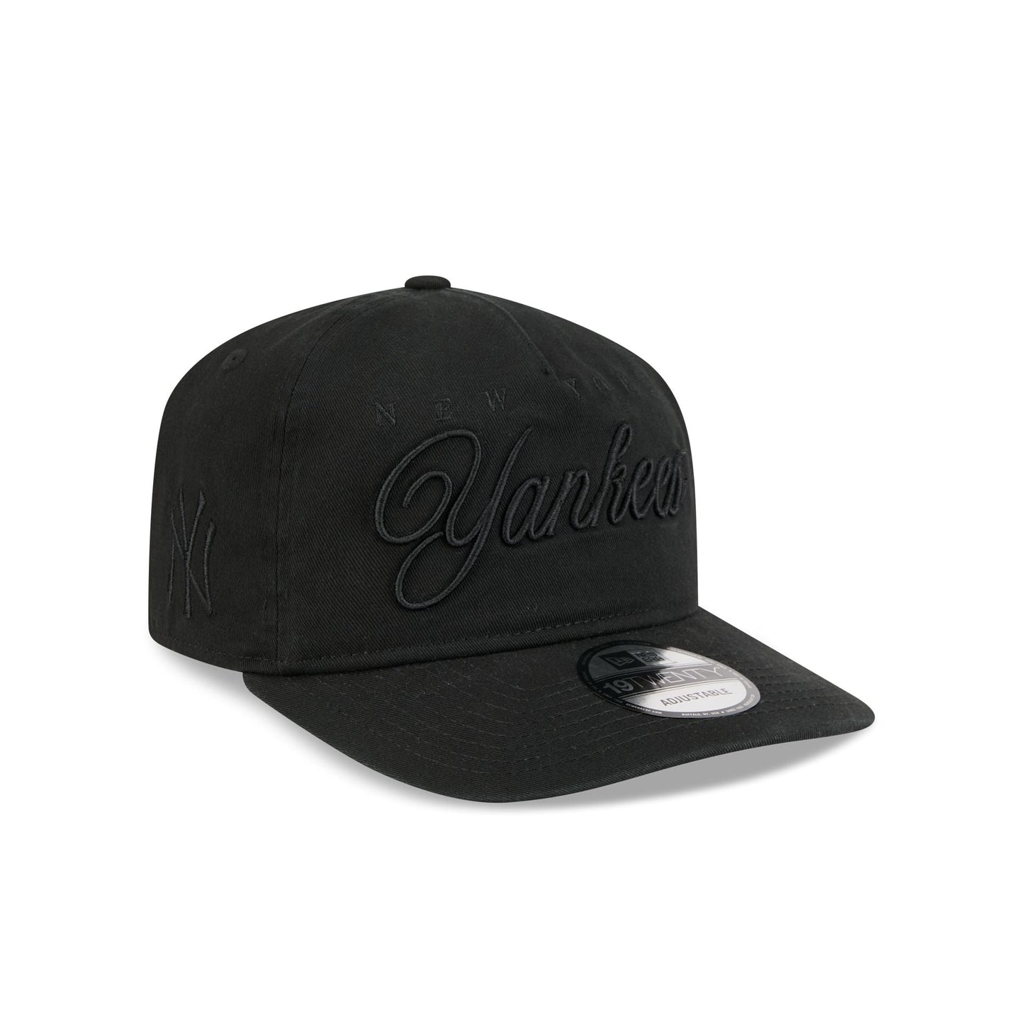 New York Yankees All Black Scripted 19TWENTY Adjustable Hat
