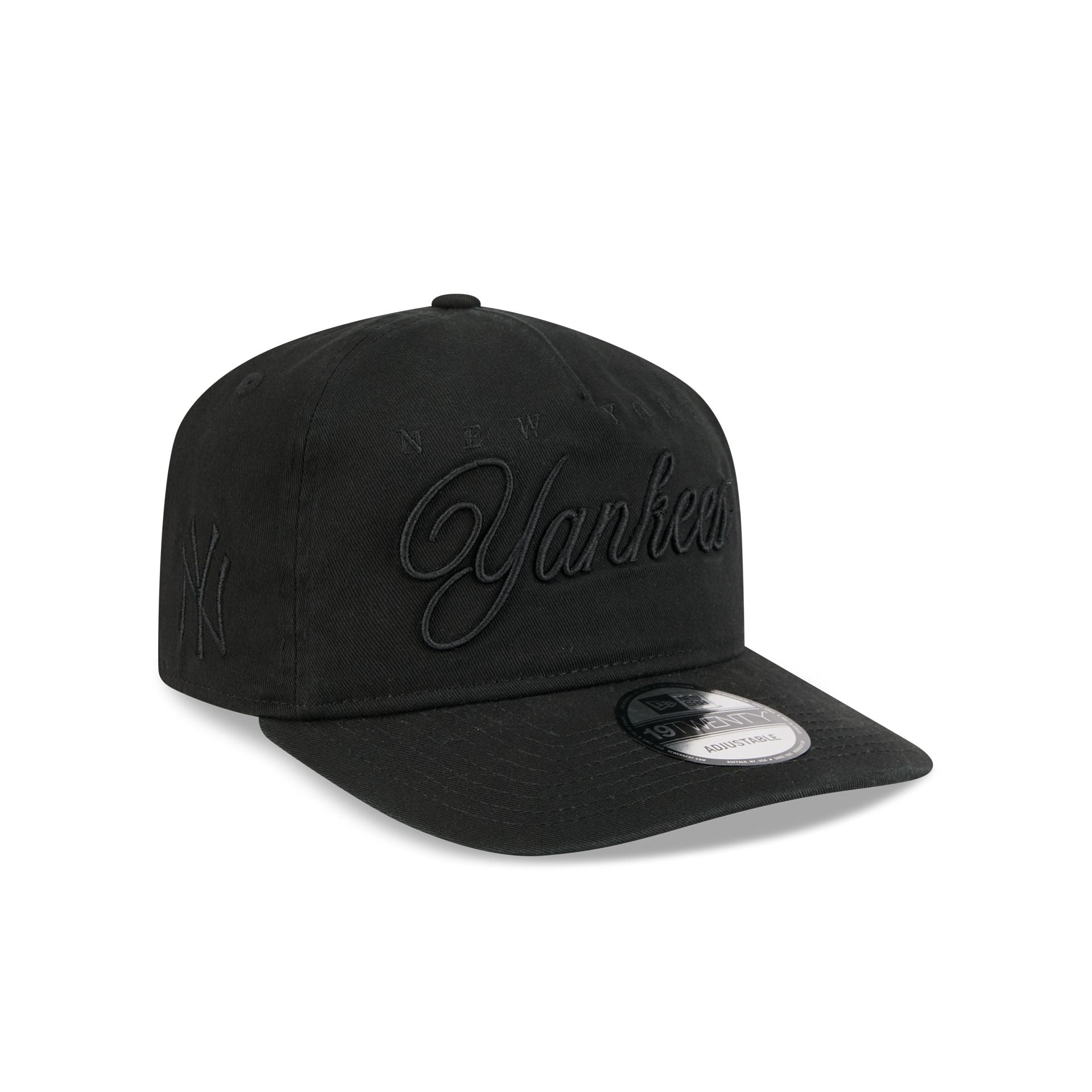 New York Yankees All Black Scripted 19TWENTY Adjustable Hat