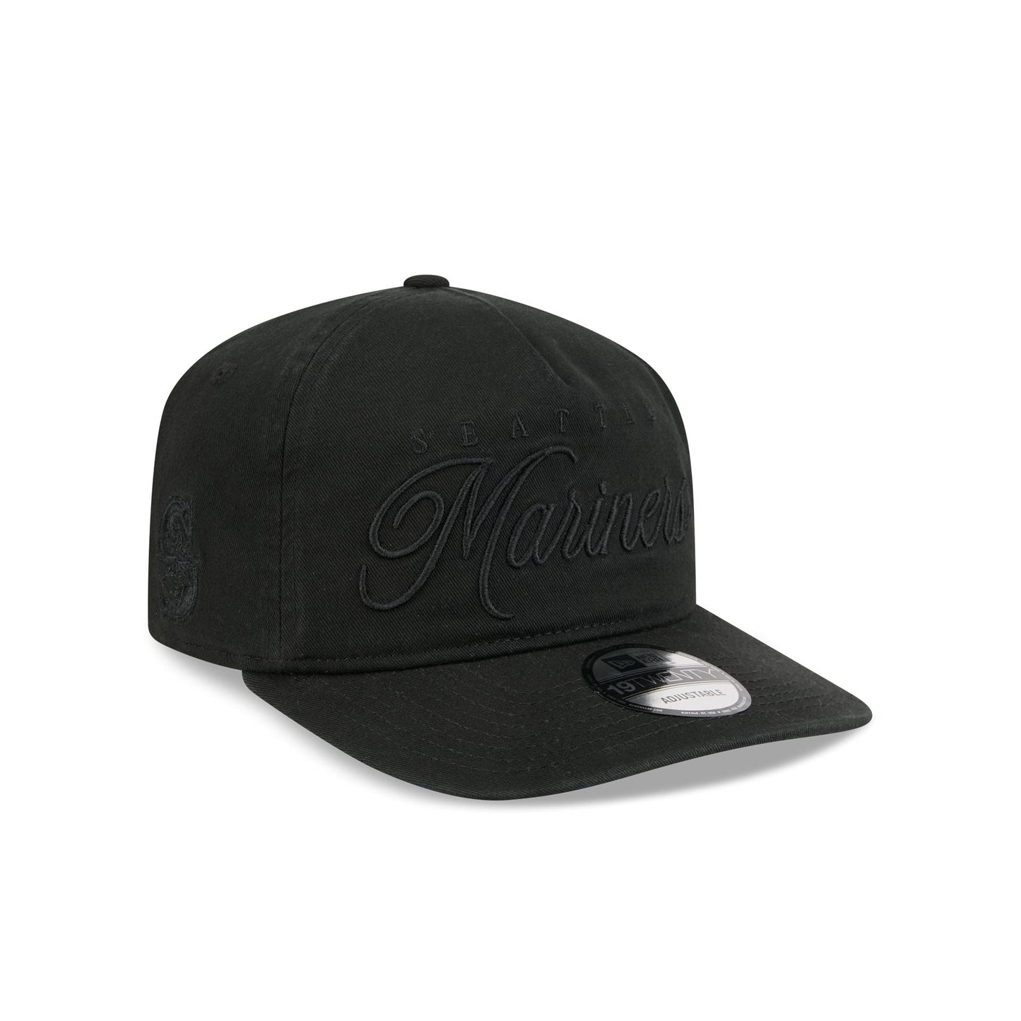 Seattle Mariners All Black Scripted 19TWENTY Adjustable Hat