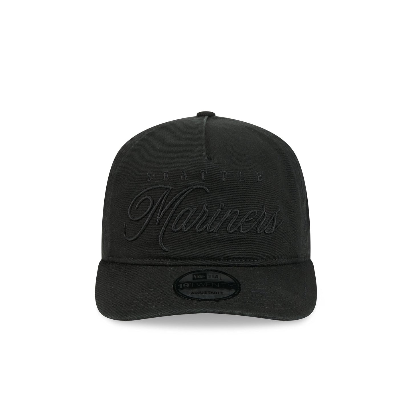 Seattle Mariners All Black Scripted 19TWENTY Adjustable Hat