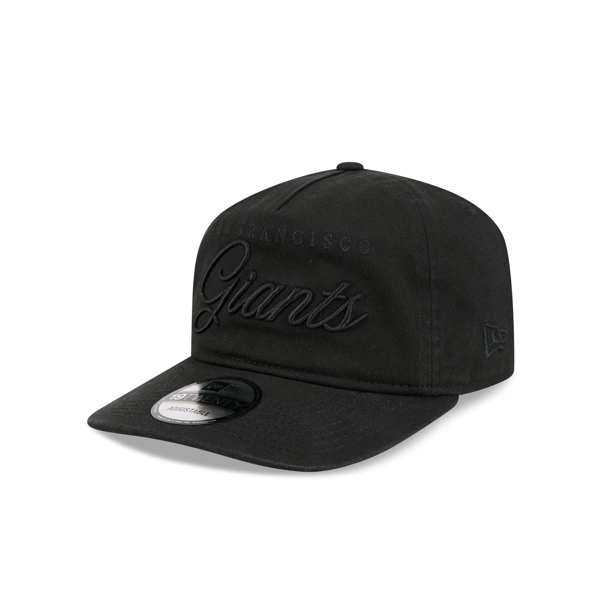 San Francisco Giants All Black Scripted 19TWENTY Adjustable Hat