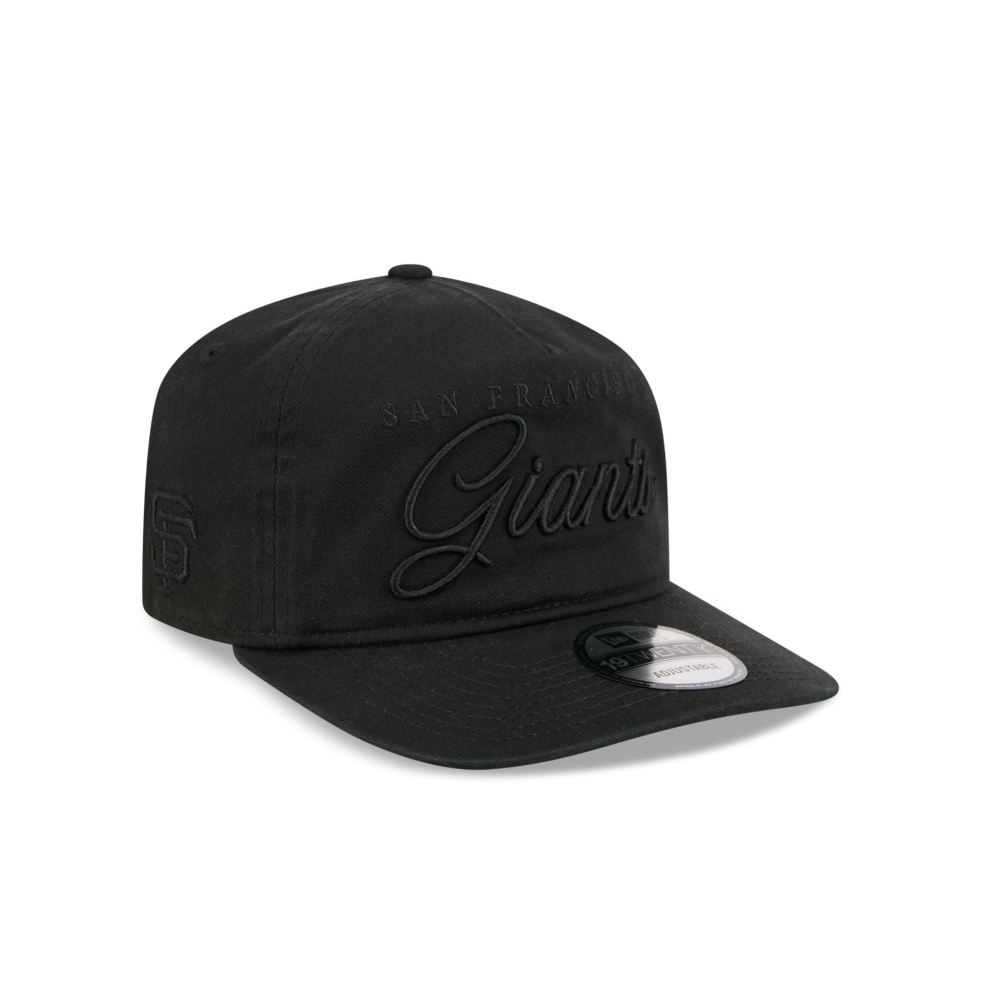 San Francisco Giants All Black Scripted 19TWENTY Adjustable Hat
