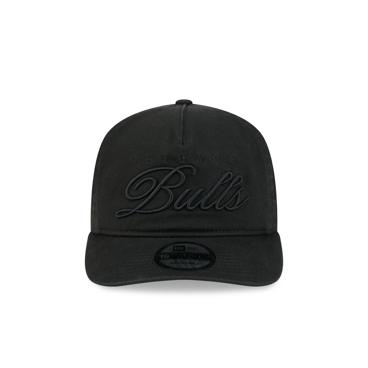 Chicago Bulls All Black Scripted 19TWENTY Adjustable Hat