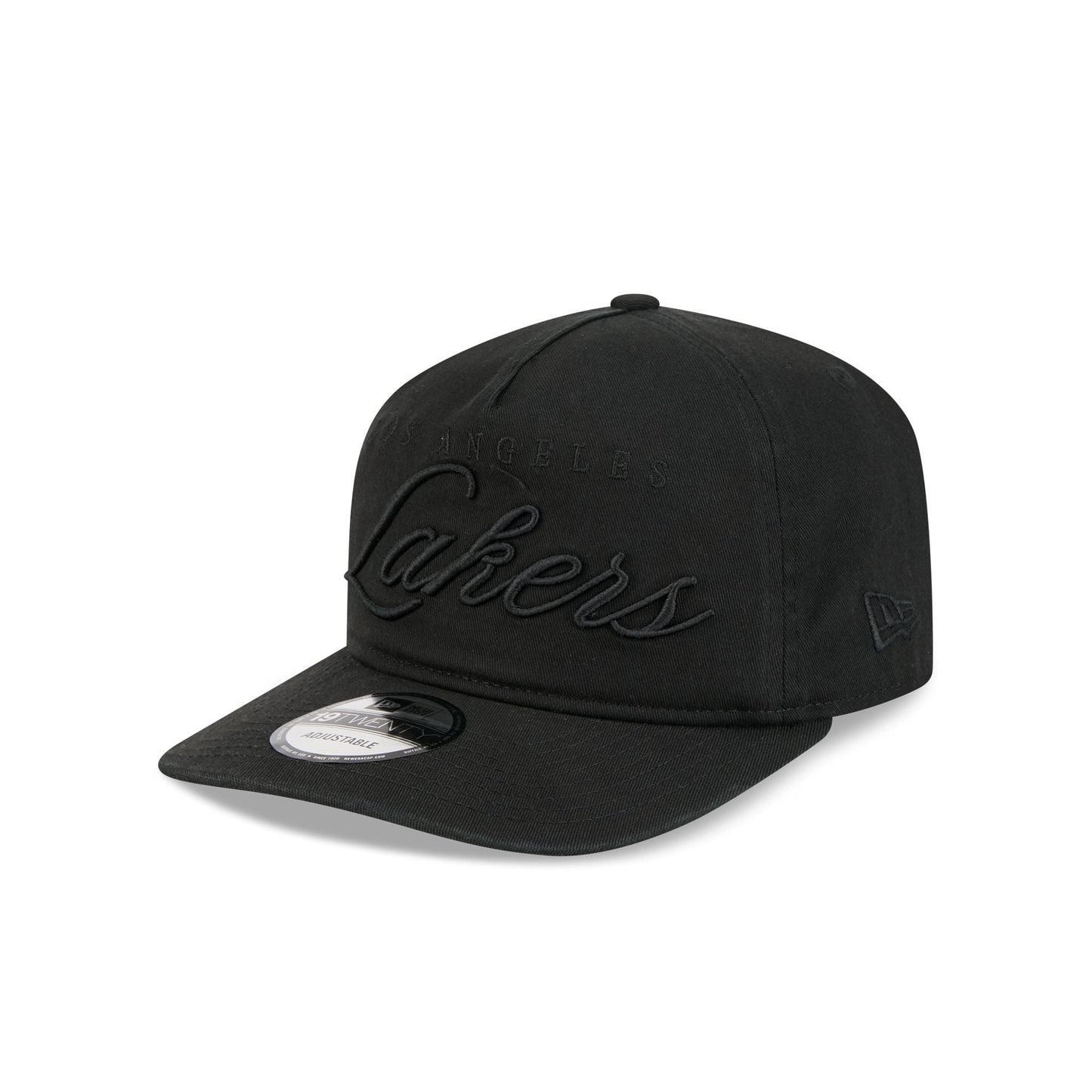 Los Angeles Lakers All Black Scripted 19TWENTY Adjustable Hat