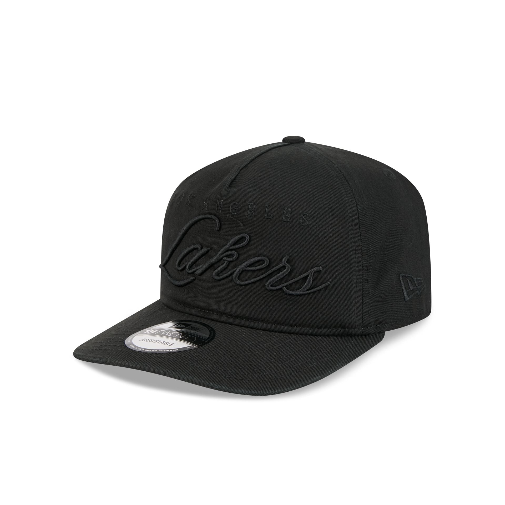 Los Angeles Lakers All Black Scripted 19TWENTY Adjustable Hat