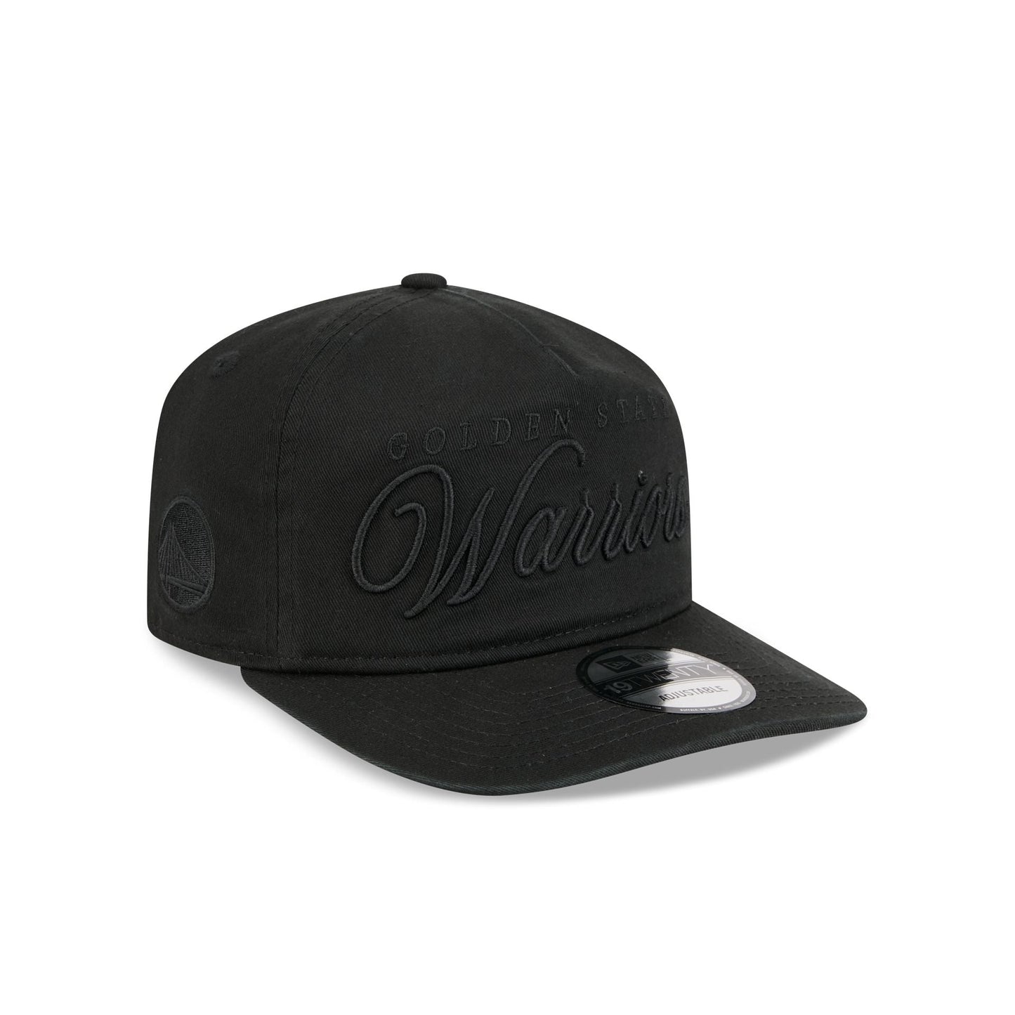 Golden State Warriors All Black Scripted 19TWENTY Adjustable Hat