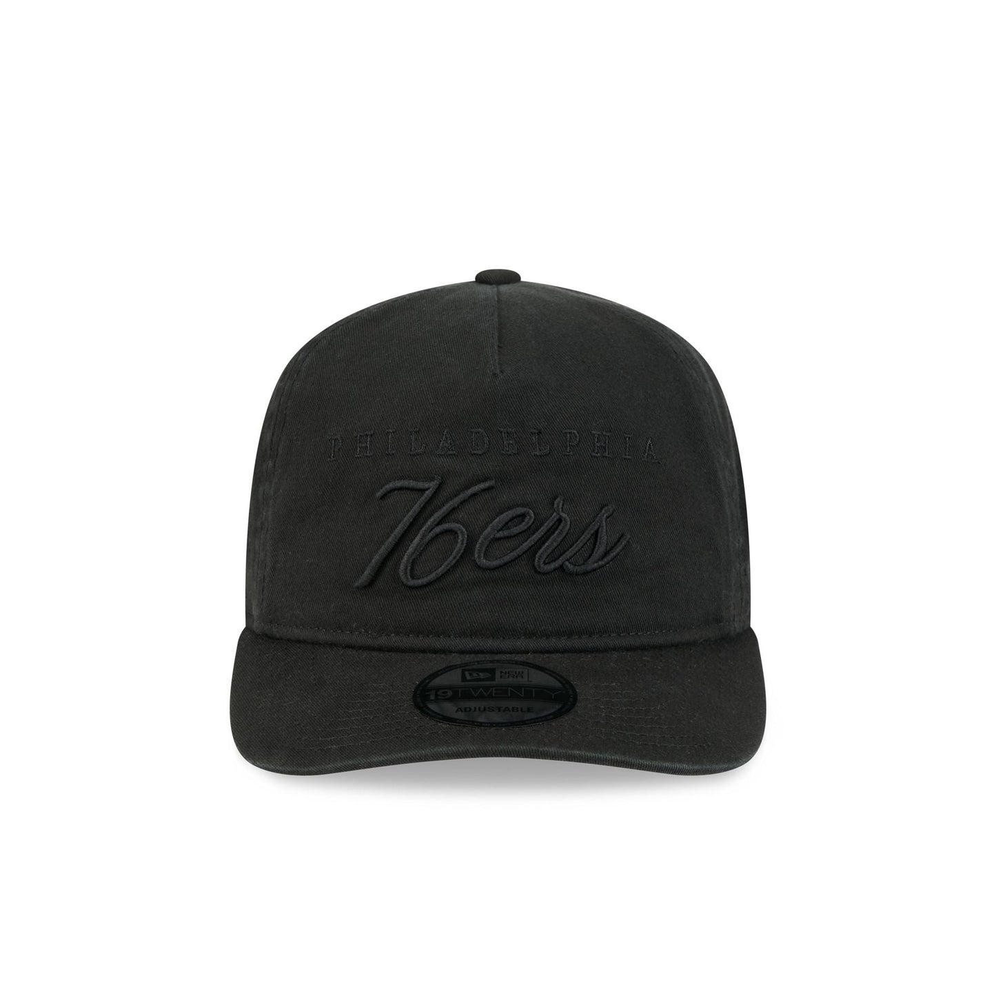 Philadelphia 76ers All Black Scripted 19TWENTY Adjustable Hat