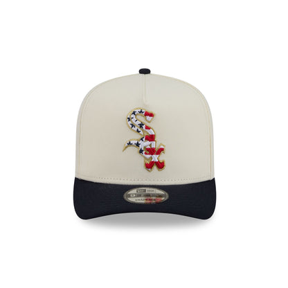 Chicago White Sox Chrome White Stars and Stripes 9FIFTY A-Frame Snapback Hat