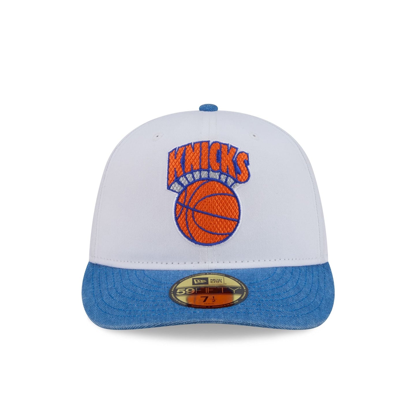 New York Knicks Hardwood Classics Diamond Stitch White 59FIFTY Fitted Hat