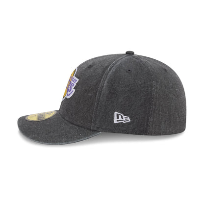 Los Angeles Lakers Hardwood Classics Diamond Stitch Black 59FIFTY Fitted Hat