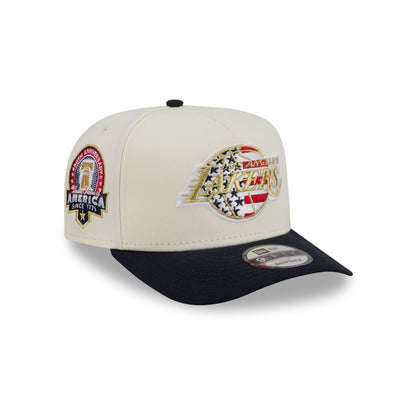 Los Angeles Lakers Chrome White Stars and Stripes 9FIFTY A-Frame Snapback Hat