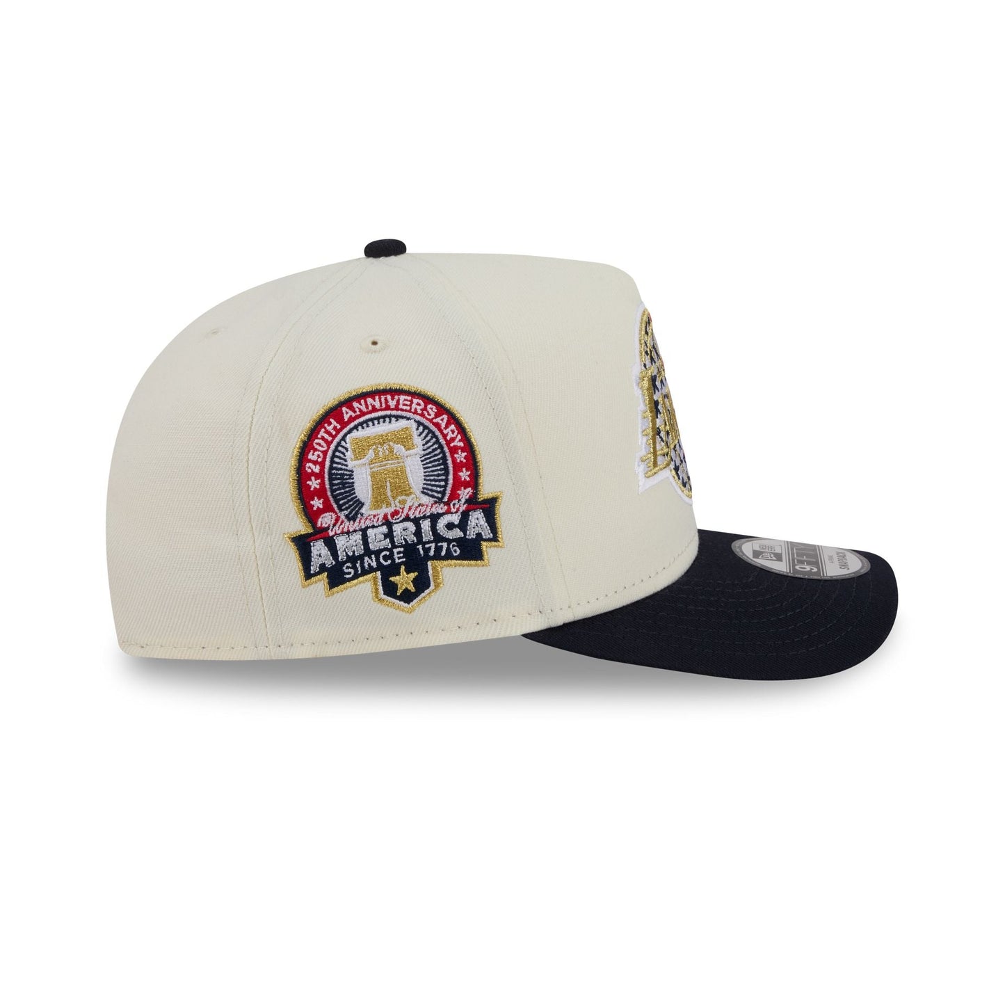 Los Angeles Lakers Chrome White Stars and Stripes 9FIFTY A-Frame Snapback Hat