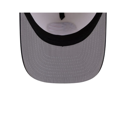 Golden State Warriors Chrome White Stars and Stripes 9FIFTY A-Frame Snapback Hat