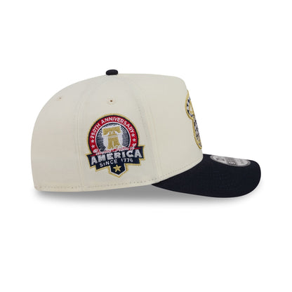 Miami Heat Chrome White Stars and Stripes 9FIFTY A-Frame Snapback Hat