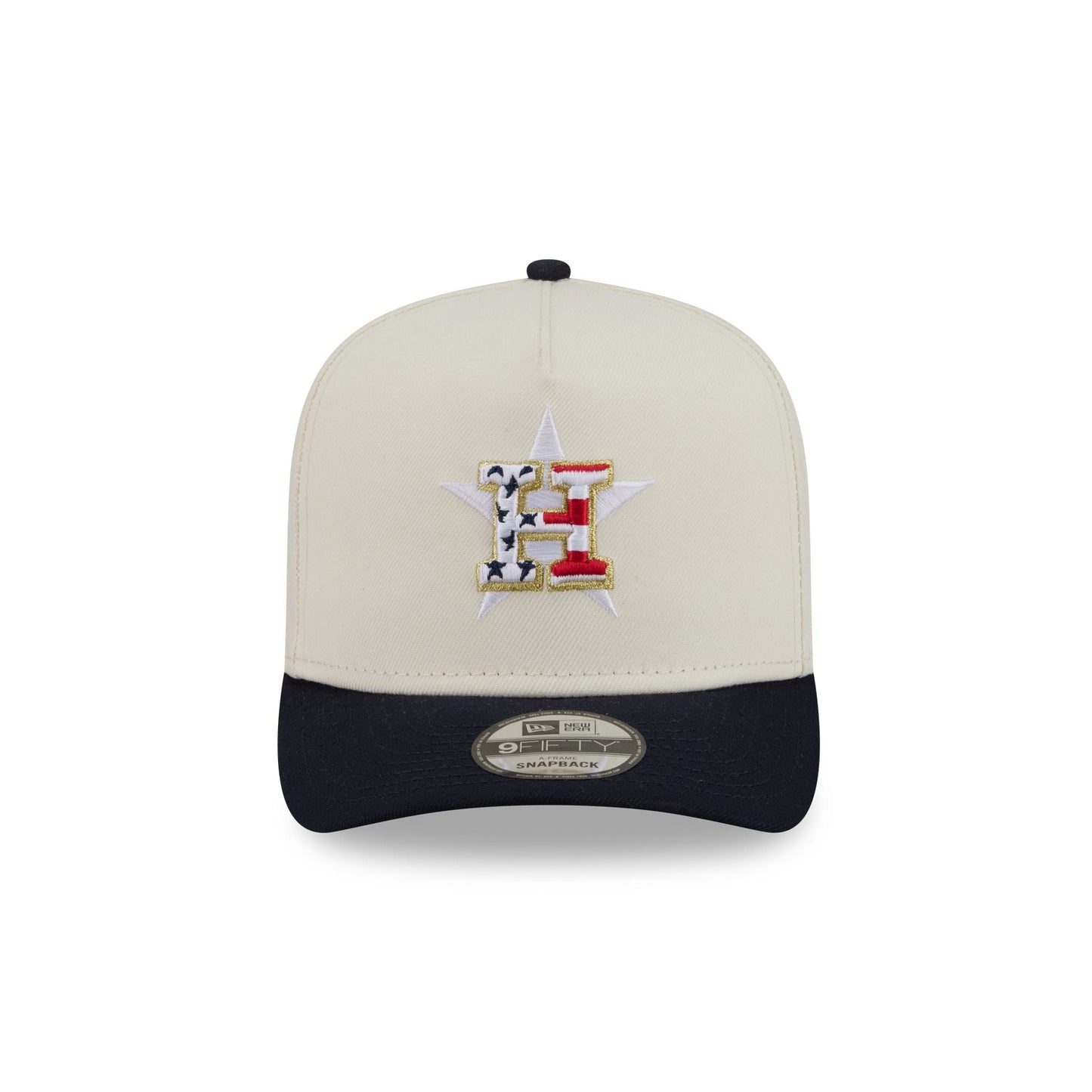 Houston Astros Chrome White Stars and Stripes 9FIFTY A-Frame Snapback Hat