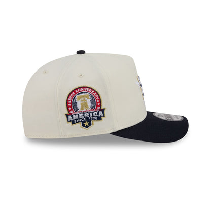 Houston Astros Chrome White Stars and Stripes 9FIFTY A-Frame Snapback Hat