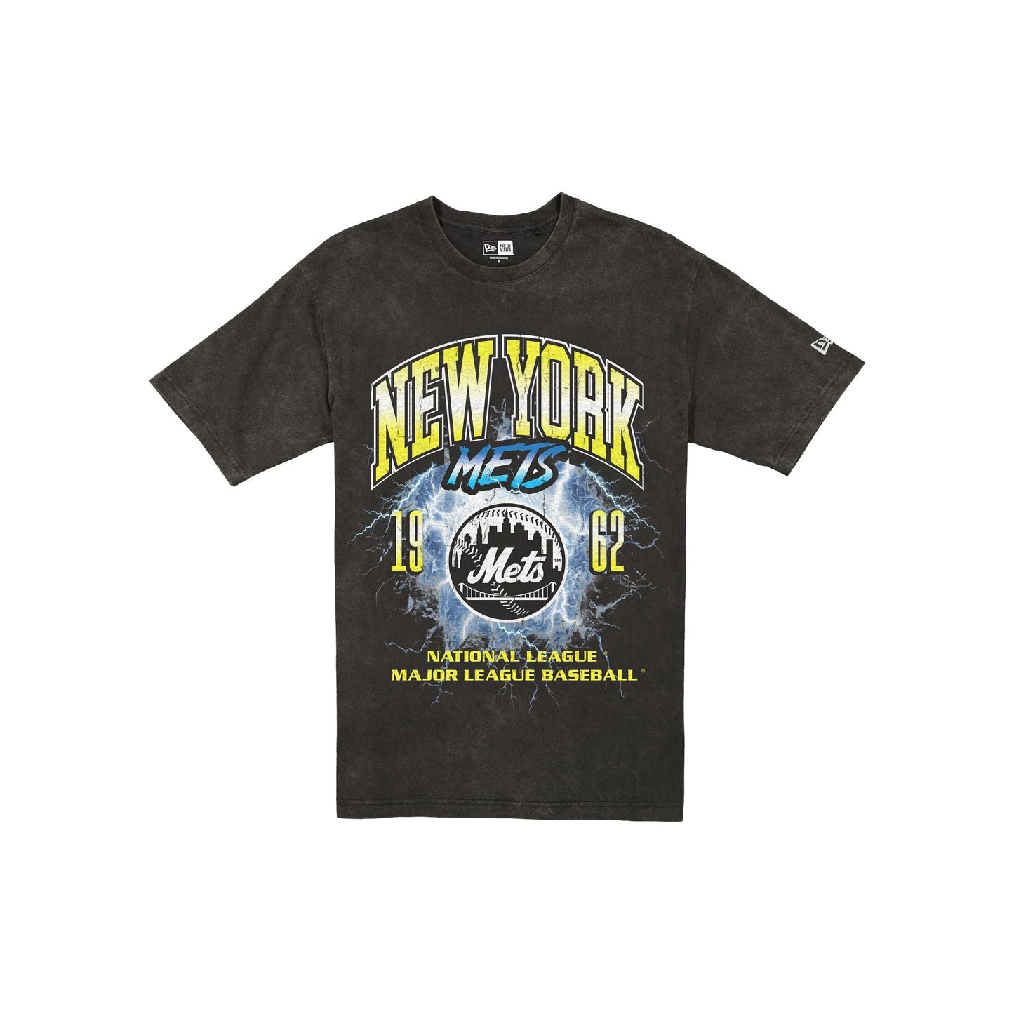 New York Mets Lifestyle Graphics Storm Black T-Shirt