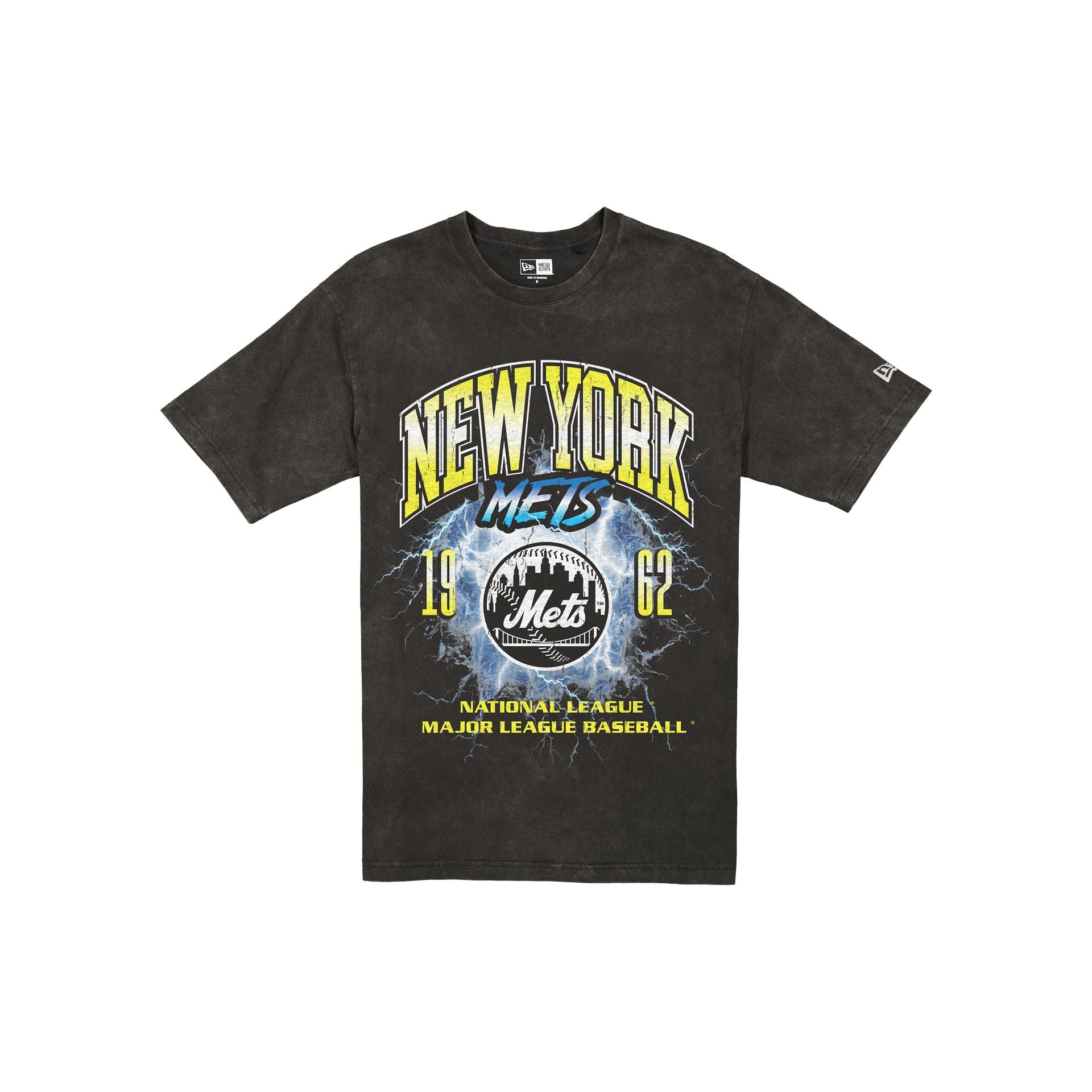 New York Mets Lifestyle Graphics Storm Black T-Shirt