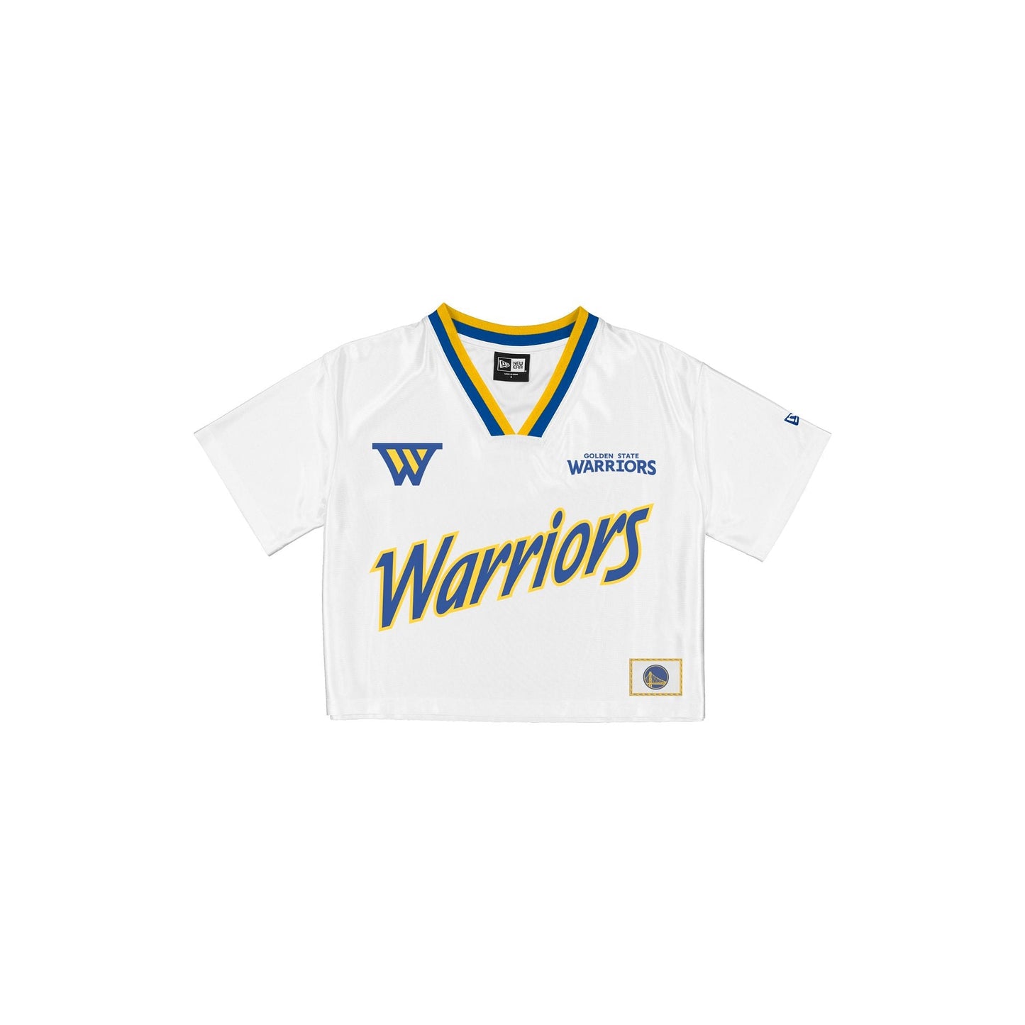 Golden State Warriors Sport Classics Women's Cropped White T-Shirt