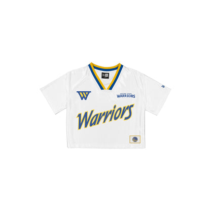 Golden State Warriors Sport Classics Women's Cropped White T-Shirt