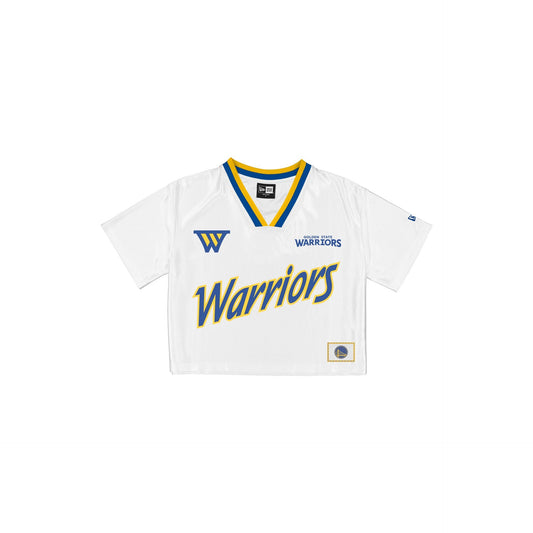Golden State Warriors Sport Classics Women's Cropped White T-Shirt