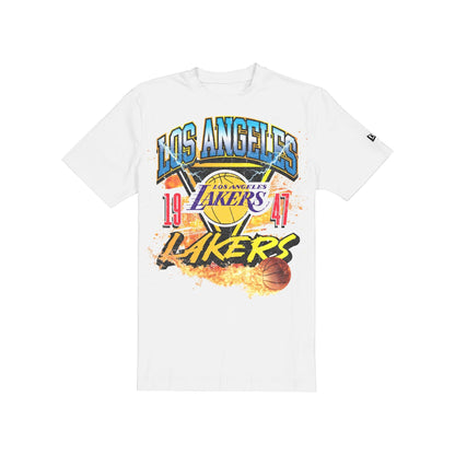 Los Angeles Lakers Lifestyle Graphics Fireball White T-Shirt