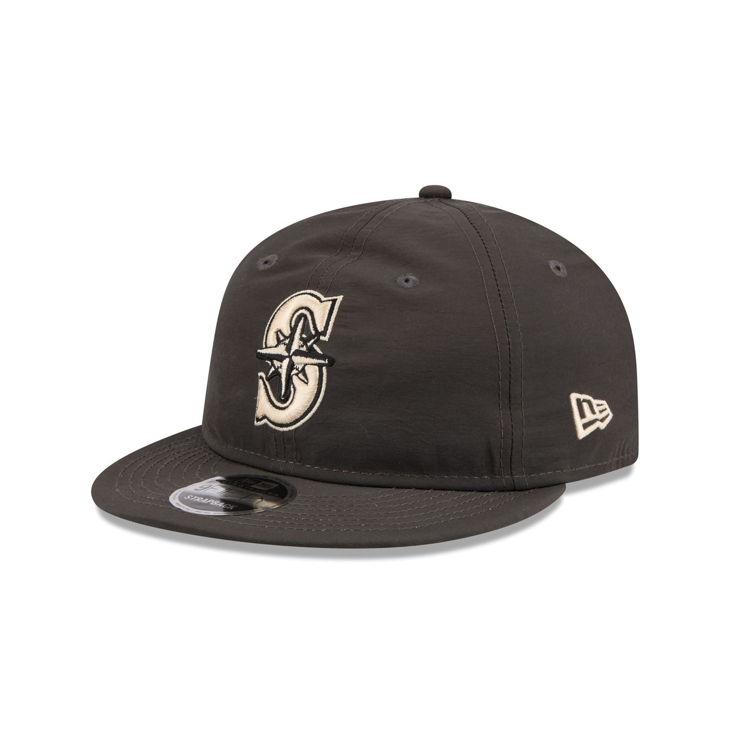 Seattle Mariners Three Looms Nylon Black Retro Crown 9FIFTY Adjustable Hat