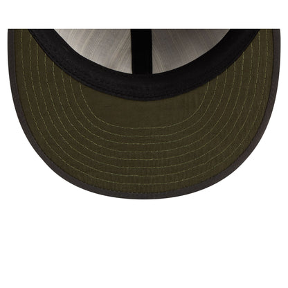 Chicago Cubs Three Looms Nylon Black Retro Crown 9FIFTY Adjustable Hat