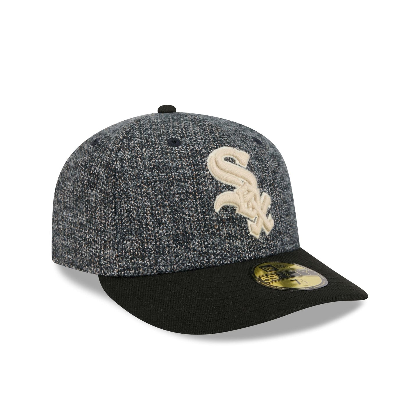 Chicago White Sox Three Looms Tweedy Cotton Black 59FIFTY Fitted Hat