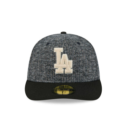 Los Angeles Dodgers Three Looms Tweedy Cotton Black 59FIFTY Fitted Hat