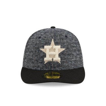 Houston Astros Three Looms Tweedy Cotton Black 59FIFTY Fitted Hat