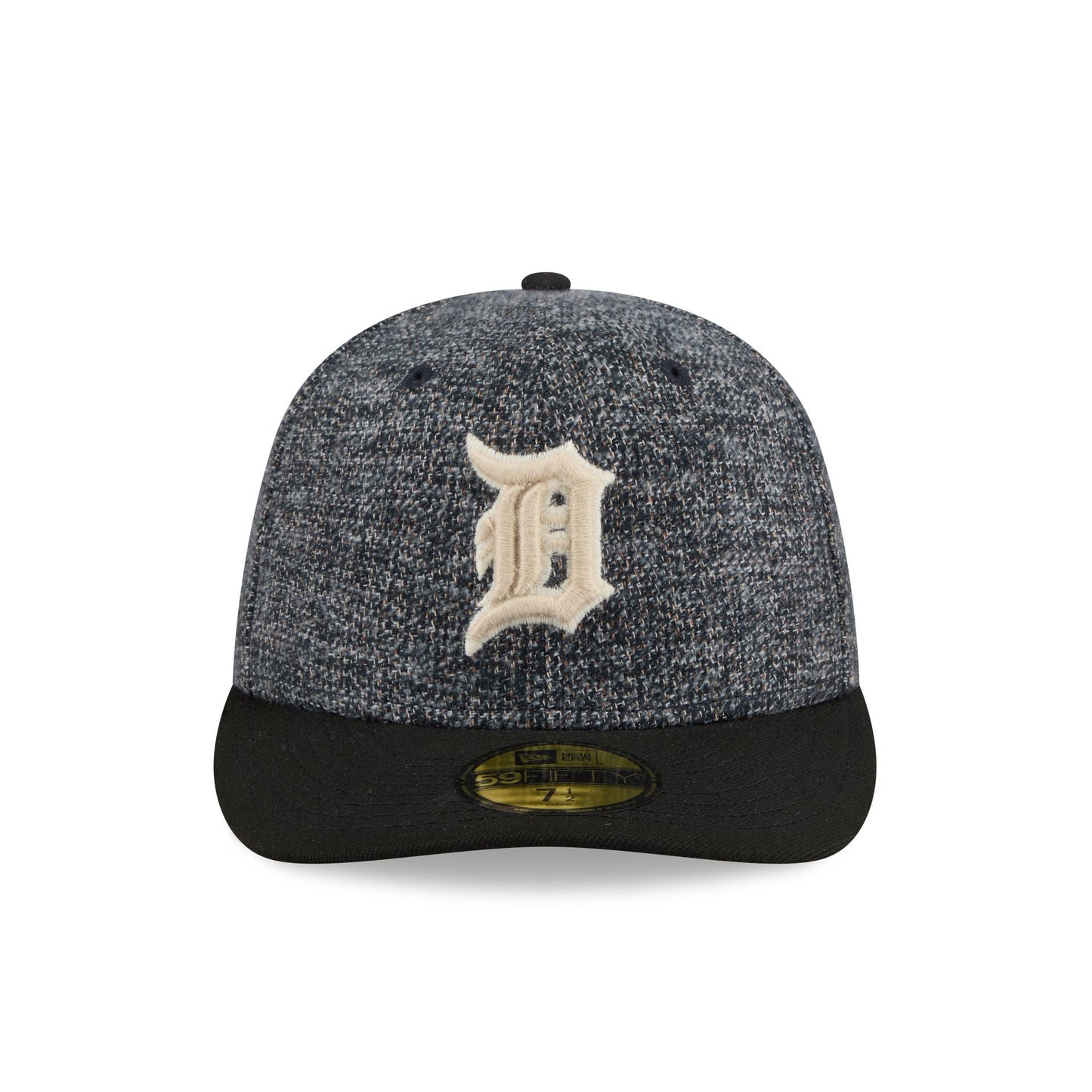 Detroit Tigers Three Looms Tweedy Cotton Black 59FIFTY Fitted Hat