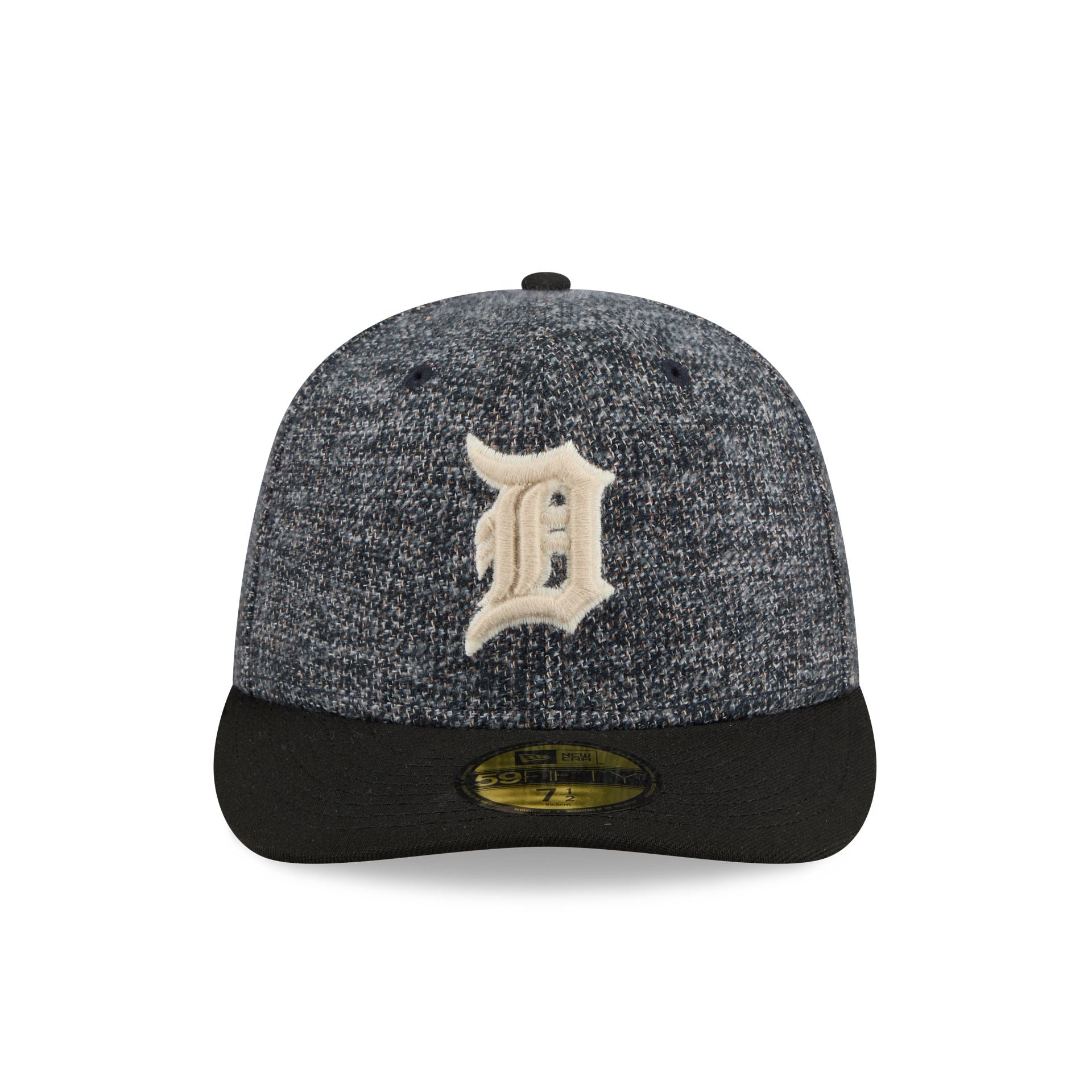 Detroit Tigers Three Looms Tweedy Cotton Black 59FIFTY Fitted Hat