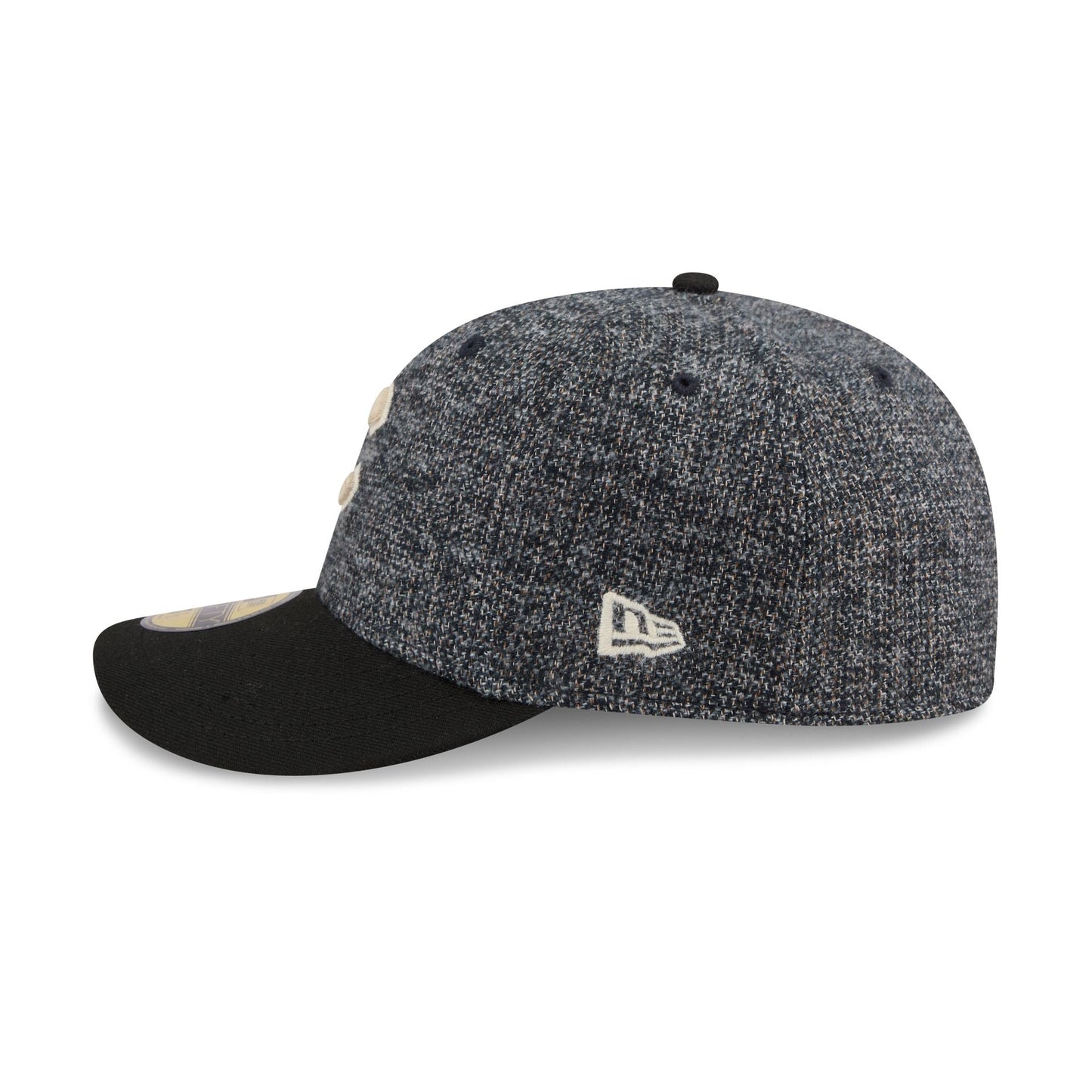 Chicago Cubs Three Looms Tweedy Cotton Black 59FIFTY Fitted Hat