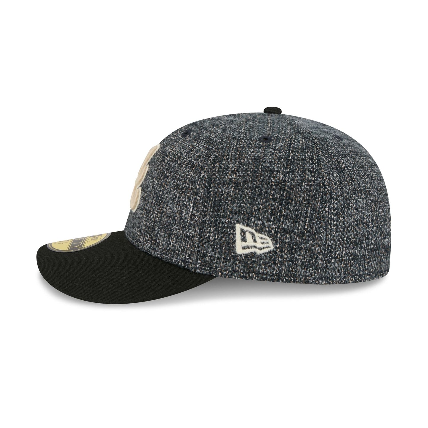 Atlanta Braves Three Looms Tweedy Cotton Black 59FIFTY Fitted Hat