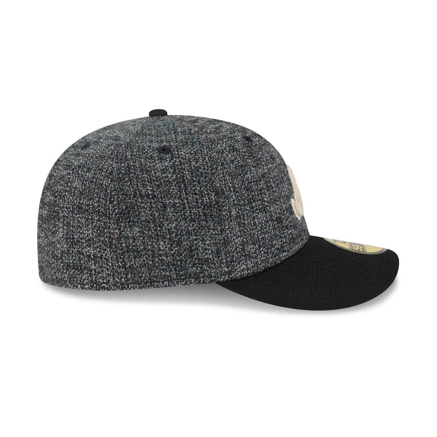 Atlanta Braves Three Looms Tweedy Cotton Black 59FIFTY Fitted Hat