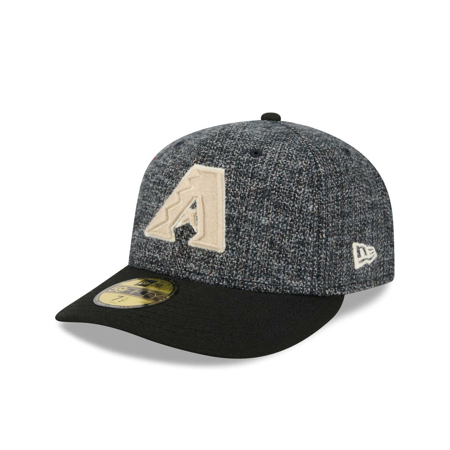 Arizona Diamondbacks Three Looms Tweedy Cotton Black 59FIFTY Fitted Hat
