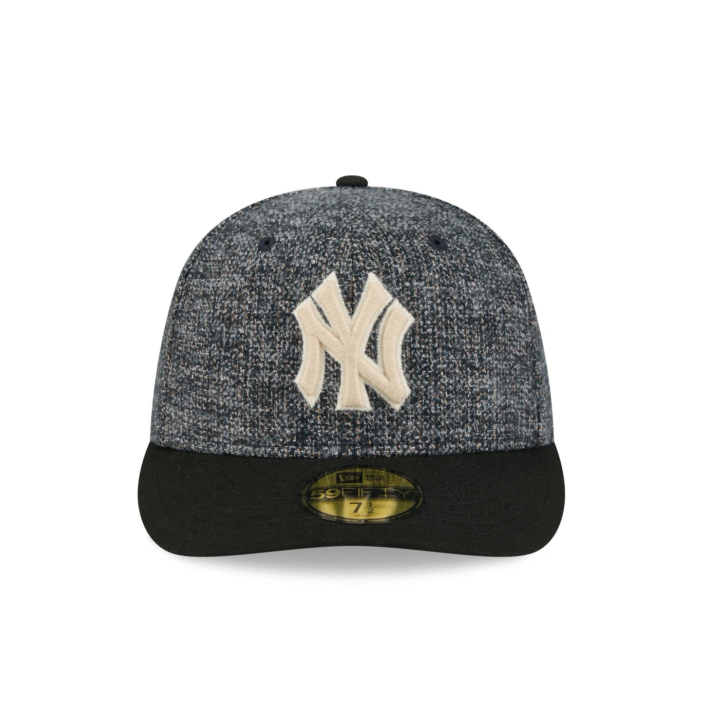 New York Yankees Three Looms Tweedy Cotton Black 59FIFTY Fitted Hat