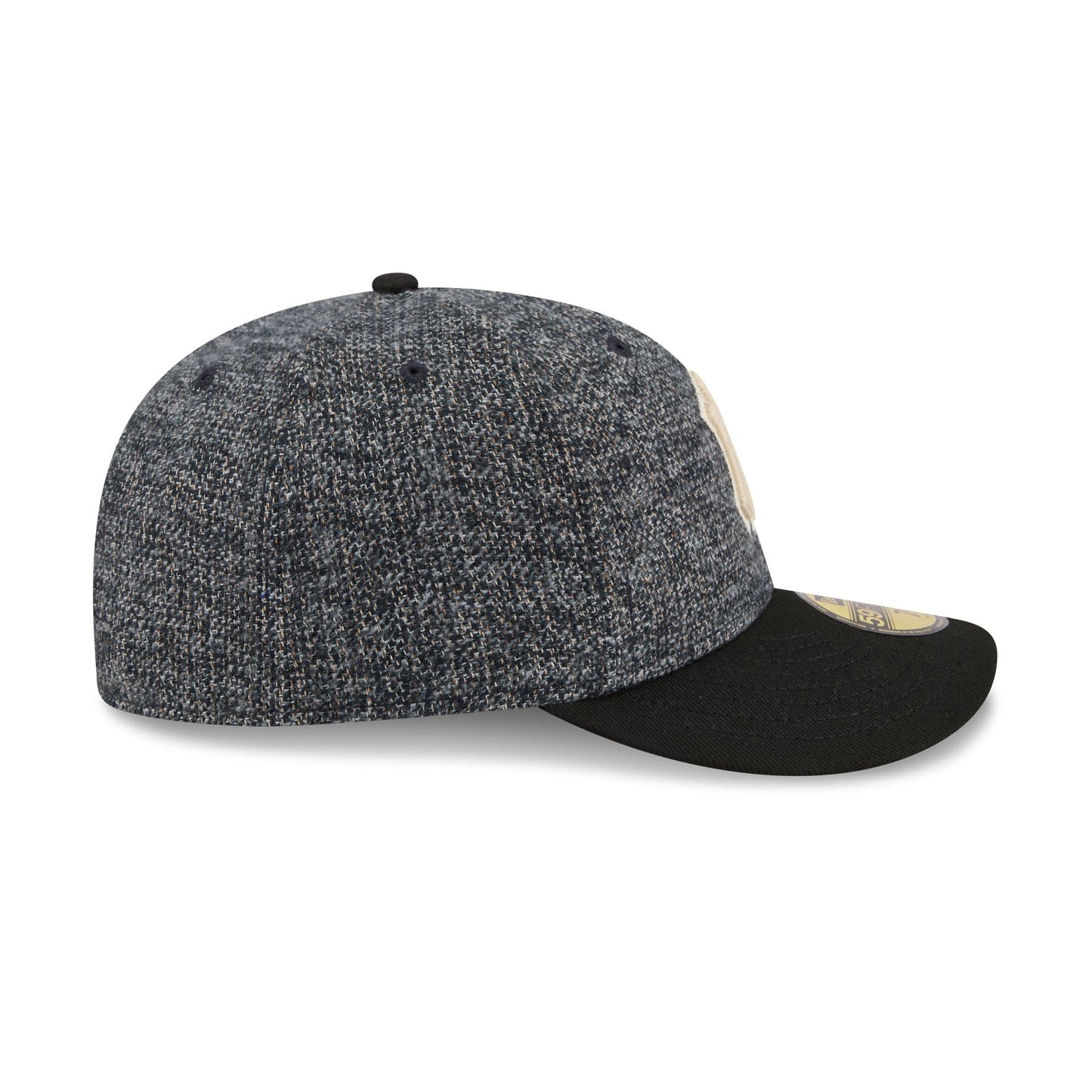 New York Yankees Three Looms Tweedy Cotton Black 59FIFTY Fitted Hat