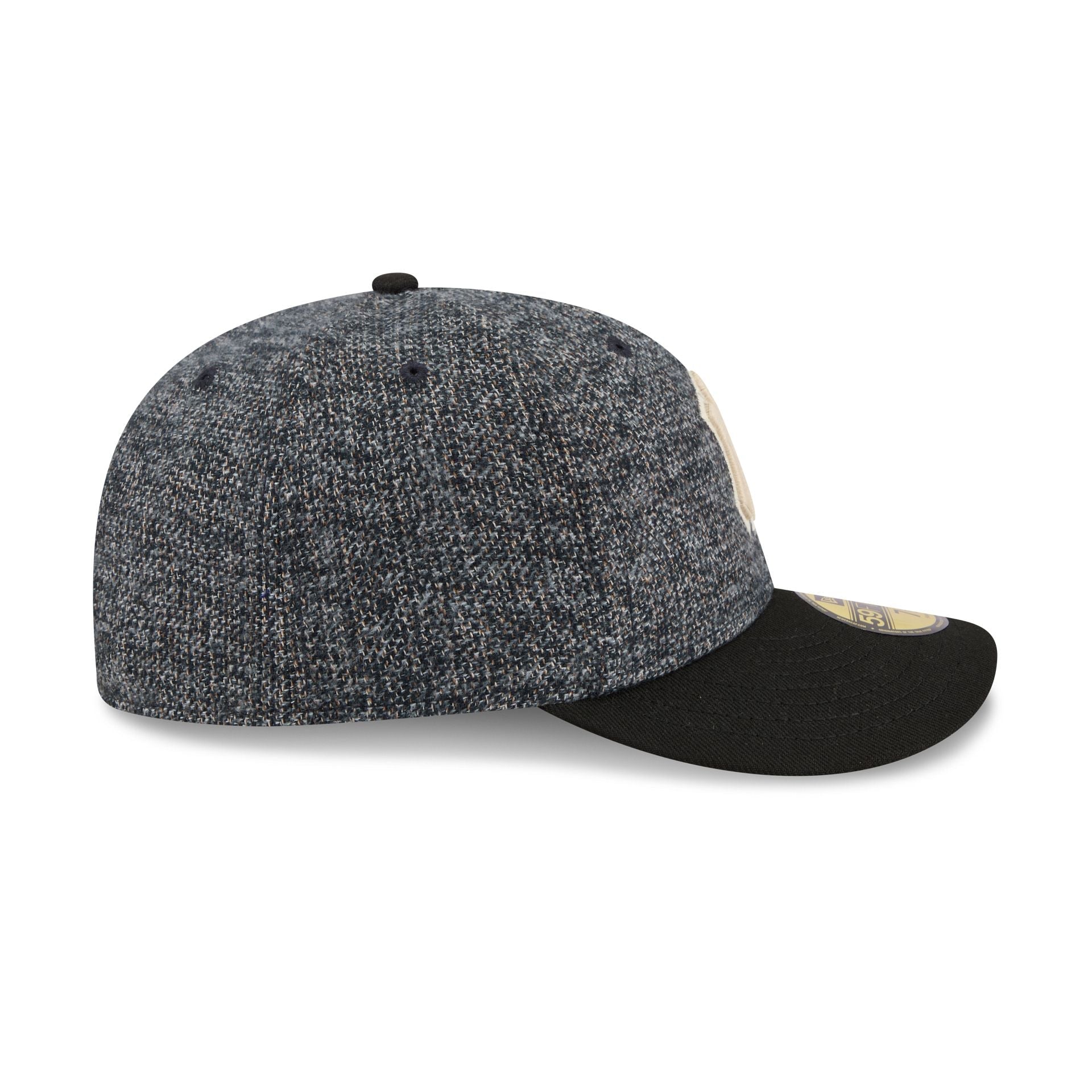 New York Yankees Three Looms Tweedy Cotton Black 59FIFTY Fitted Hat