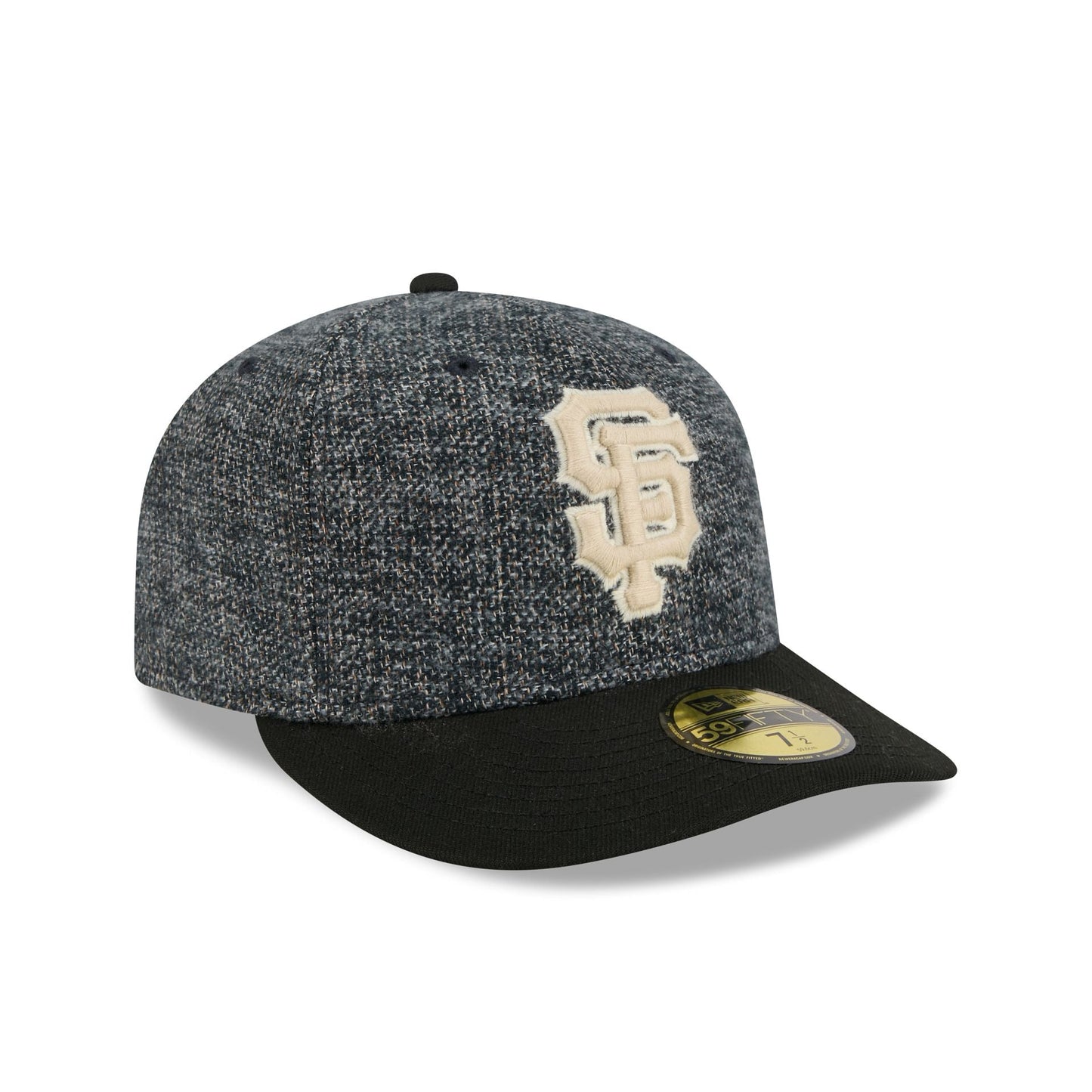 San Francisco Giants Three Looms Tweedy Cotton Black 59FIFTY Fitted Hat