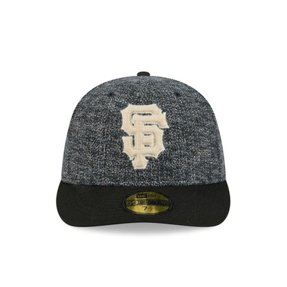 San Francisco Giants Three Looms Tweedy Cotton Black 59FIFTY Fitted Hat