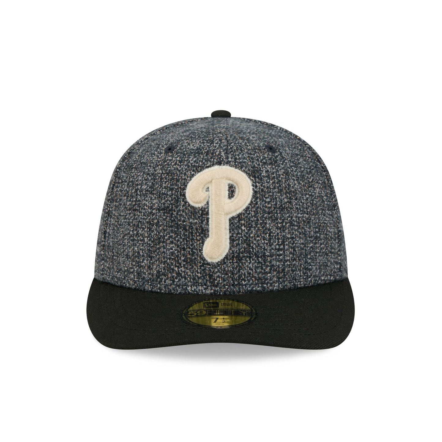 Philadelphia Phillies Three Looms Tweedy Cotton Black 59FIFTY Fitted Hat