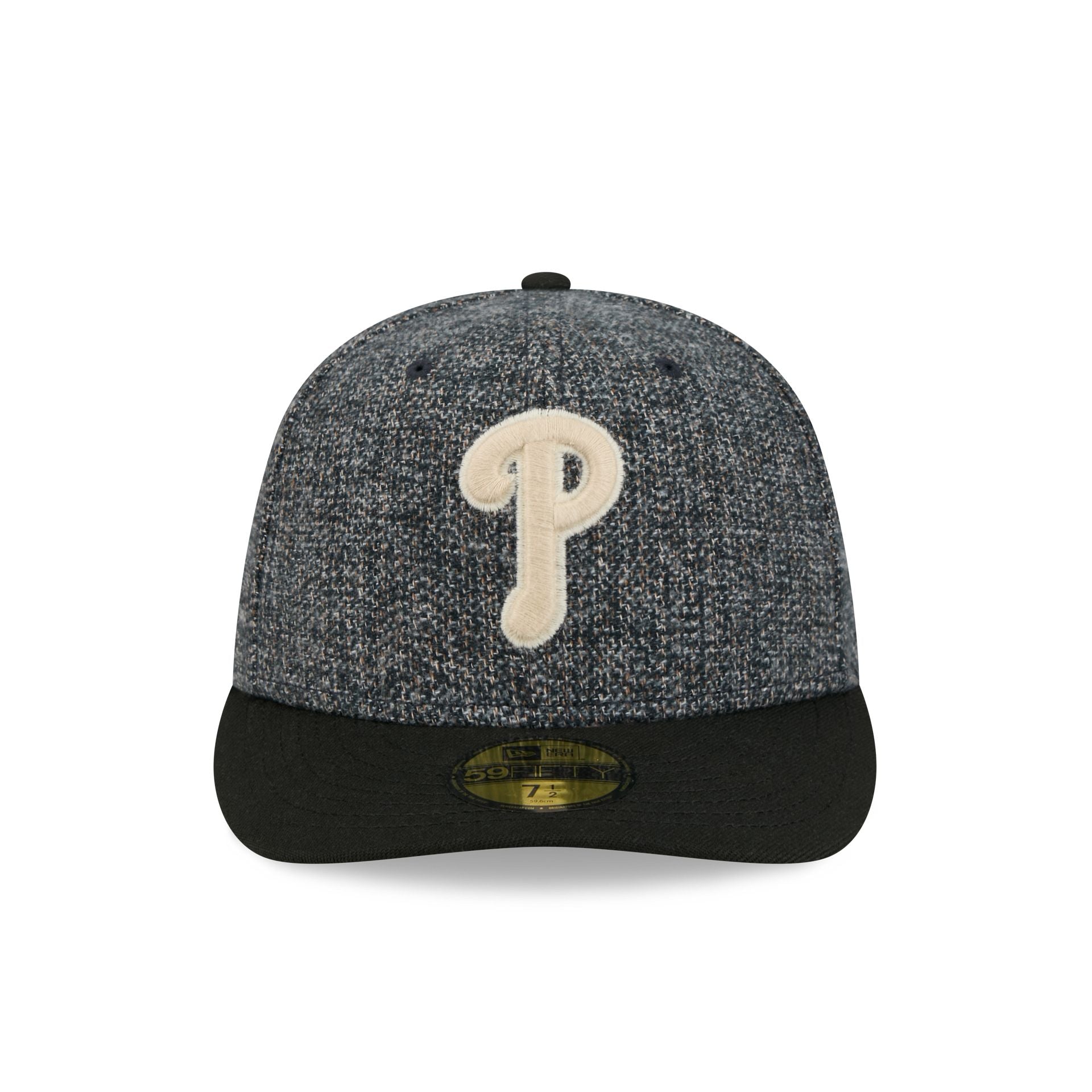 Philadelphia Phillies Three Looms Tweedy Cotton Black 59FIFTY Fitted Hat